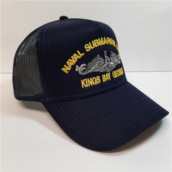 US Navy Naval Submarine Base Kings Bay Georgia Baseball Cap Mesh Snapback Hat - Picture 4 of 6